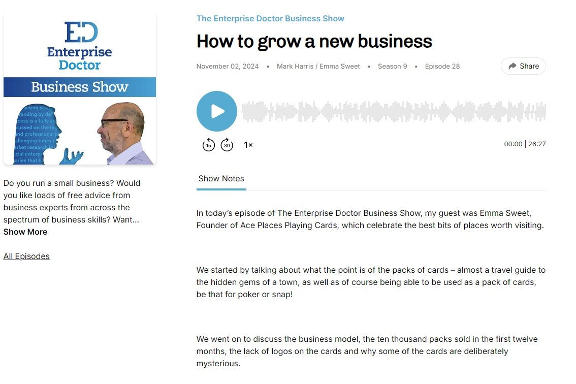 Behind the Scenes at Ace Places: Talking Start-Up Life on the Enterprise Doctor Podcast