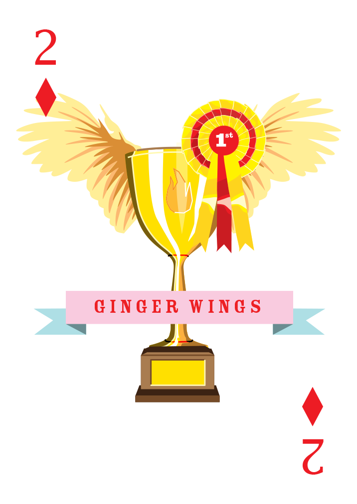 Ginger Wings Mounted Super-sized Print