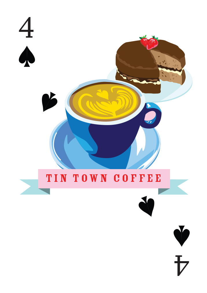 Tin Town Coffee Mounted Super-sized Print