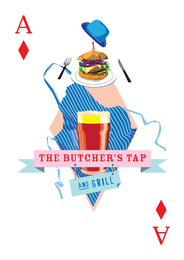 The Butcher's Tap and Grill Mounted Super-sized Print