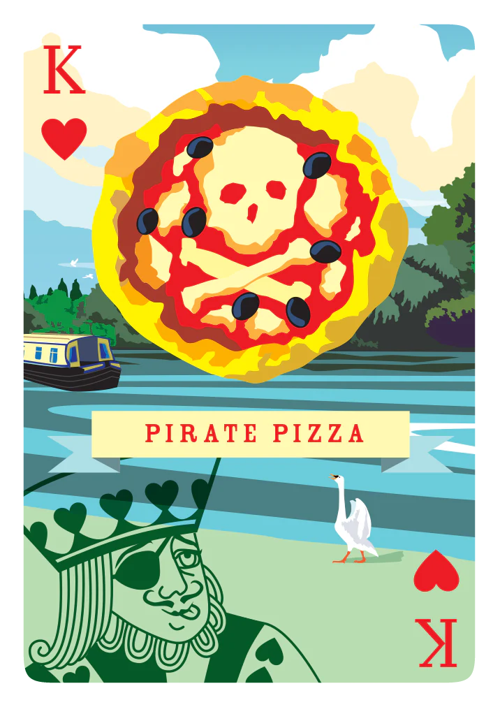 Pirate Pizza Mounted Super-sized Print
